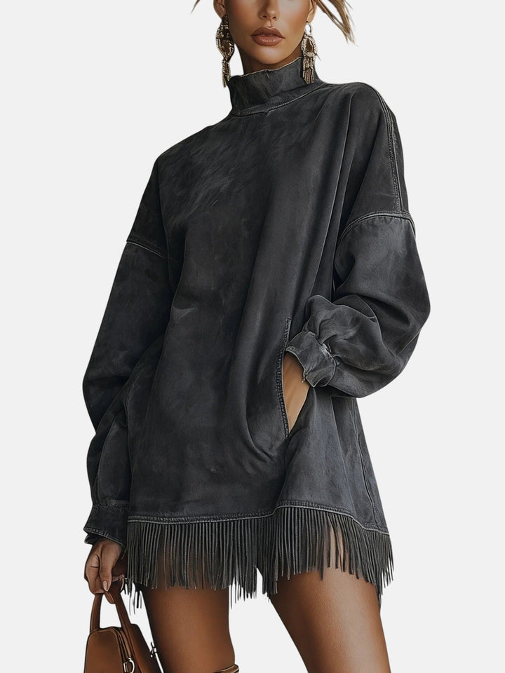 Sheri | Cozy Suede Fringe Dress